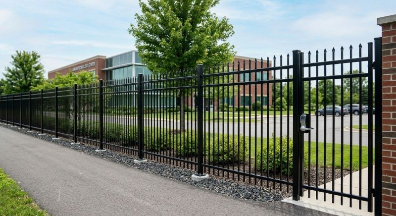 Black Metal Fence Installation in Des Moines, IA