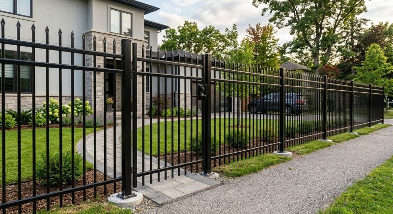 Black Metal Fence Installation in St Louis, MO