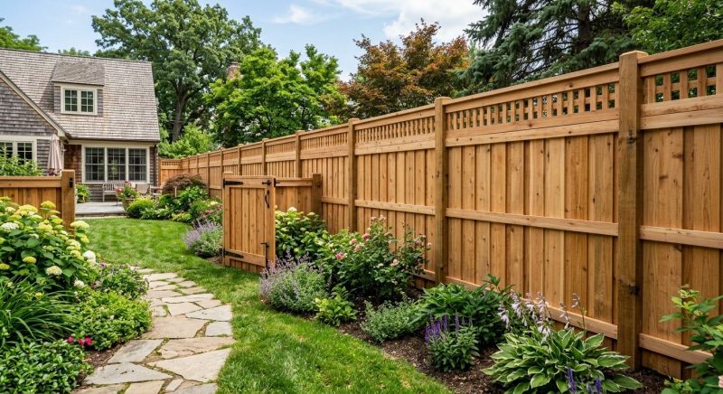 Wooden Dog Fence Installation in Roseville, CA